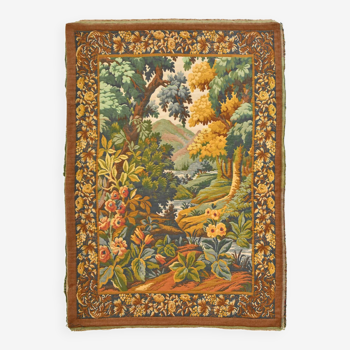 Tapestry representing green landscape