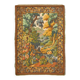 Tapestry representing green landscape