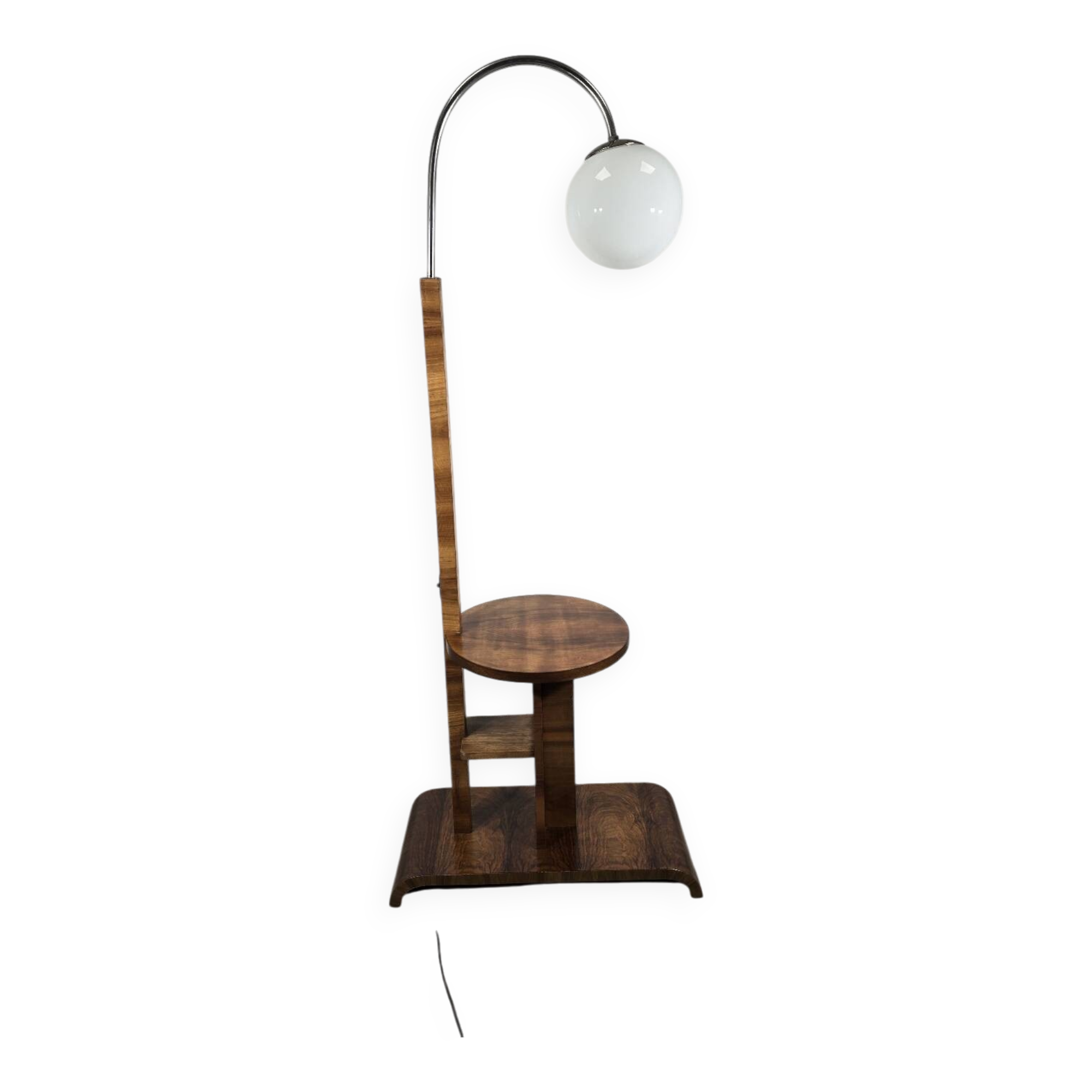 Art Deco Floor Lamp in Wood