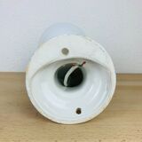 White and opaline ceramic hand wall lamp
