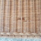 Rattan and metal coffee table