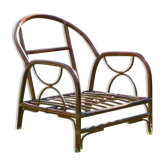 Armchair bamboo and rattan of the 1980