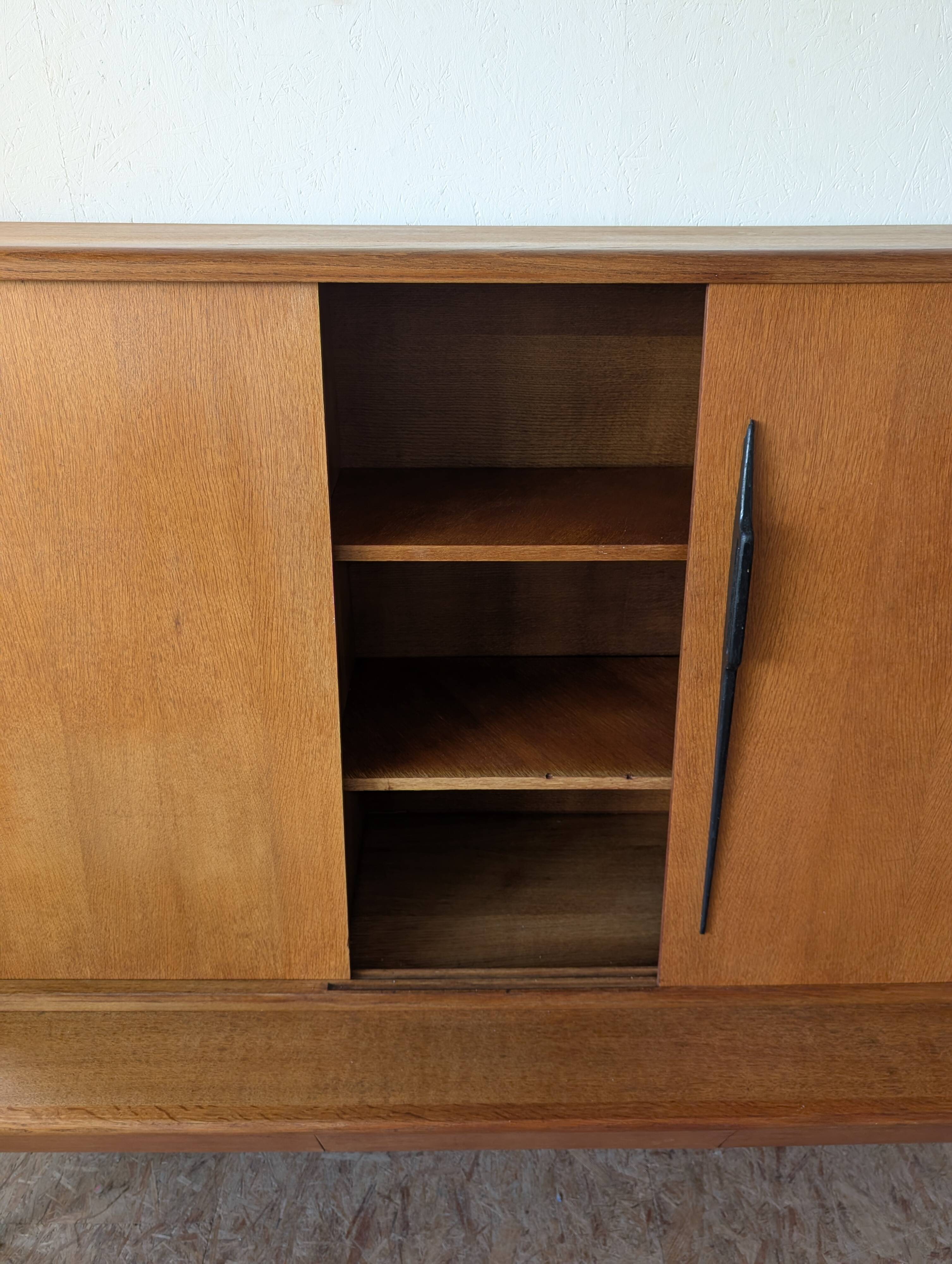 High oak sideboard by Gérard Guermonprez, 1950s/1960s