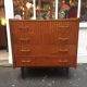 Commode en bois 4 tiroirs 1960