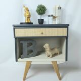 Side table with compass legs