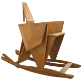 Sculptural rocking chair origami bird
