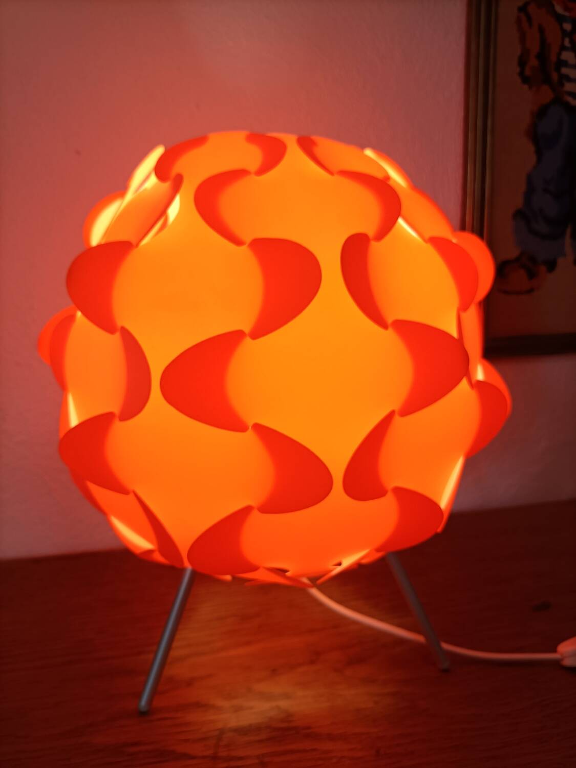 Vintage Ikea orange lamp