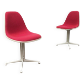 Mid-century fiberglass accent chair set with La Fonda base by Charles & Ray Eames for Herman Miller.
