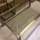 Coffee table with square tubular structure and smoked glass - 1970