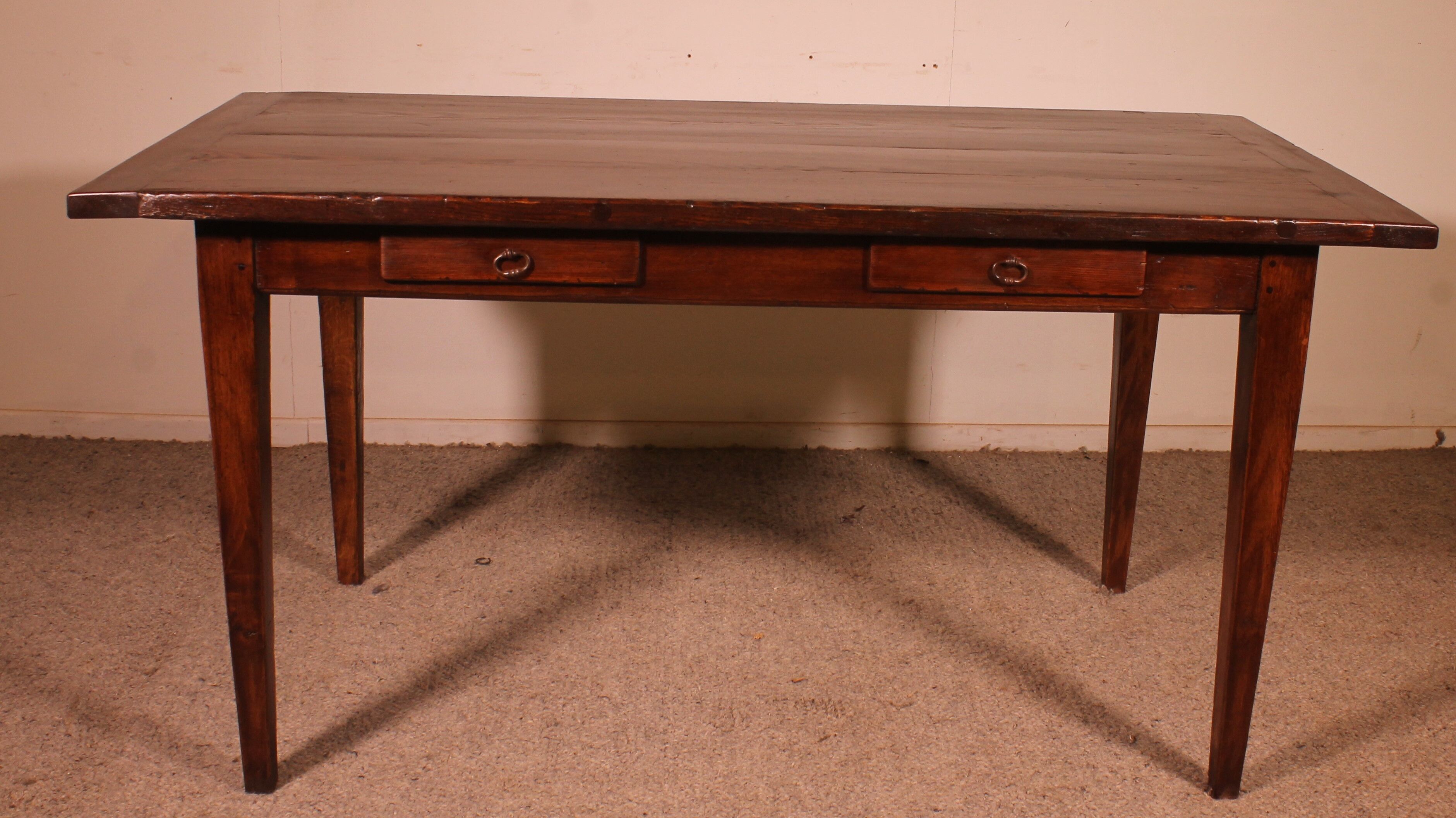 Oak Table Or Desk - 19th Century