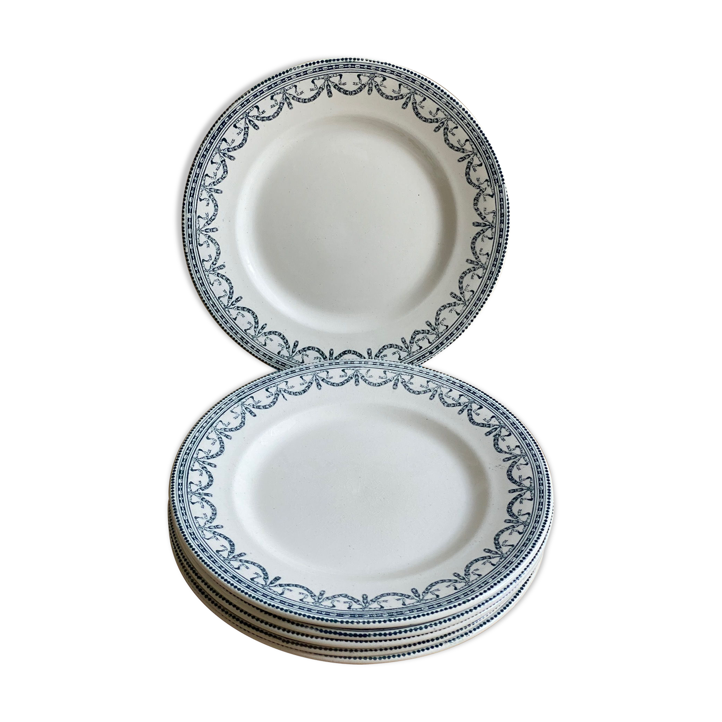 Lot 6 Plates Iron Earth