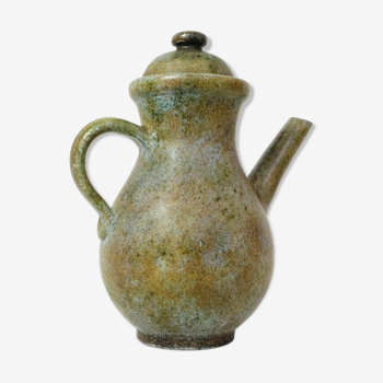 La Grange aux Potiers, ceramic pourer with green cover, 35 cm