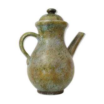 La Grange aux Potiers, ceramic pourer with green cover, 35 cm