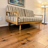 Vintage extendable wooden sofa / sofa / KNOLL sofa