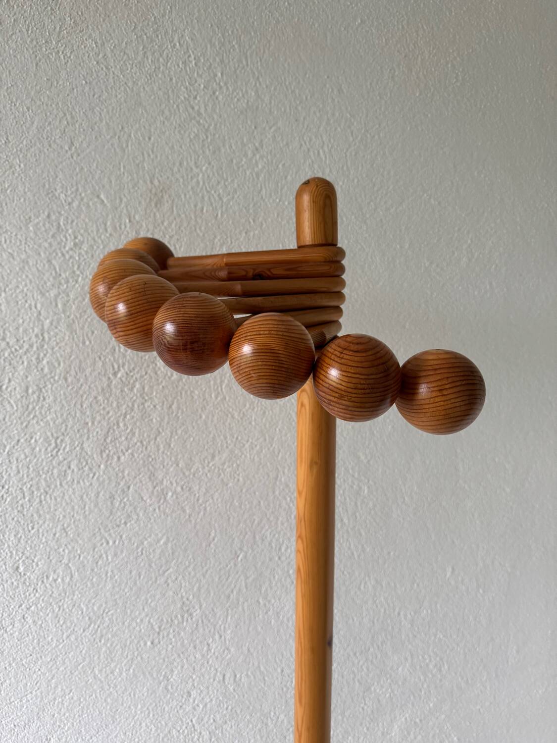 70s pine coat rack