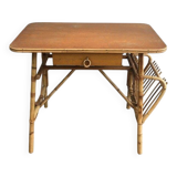 Rattan desk (a small chip on the magazine rack)