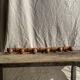 Large vintage wooden coat rack with 6 bamboo effect hooks L79