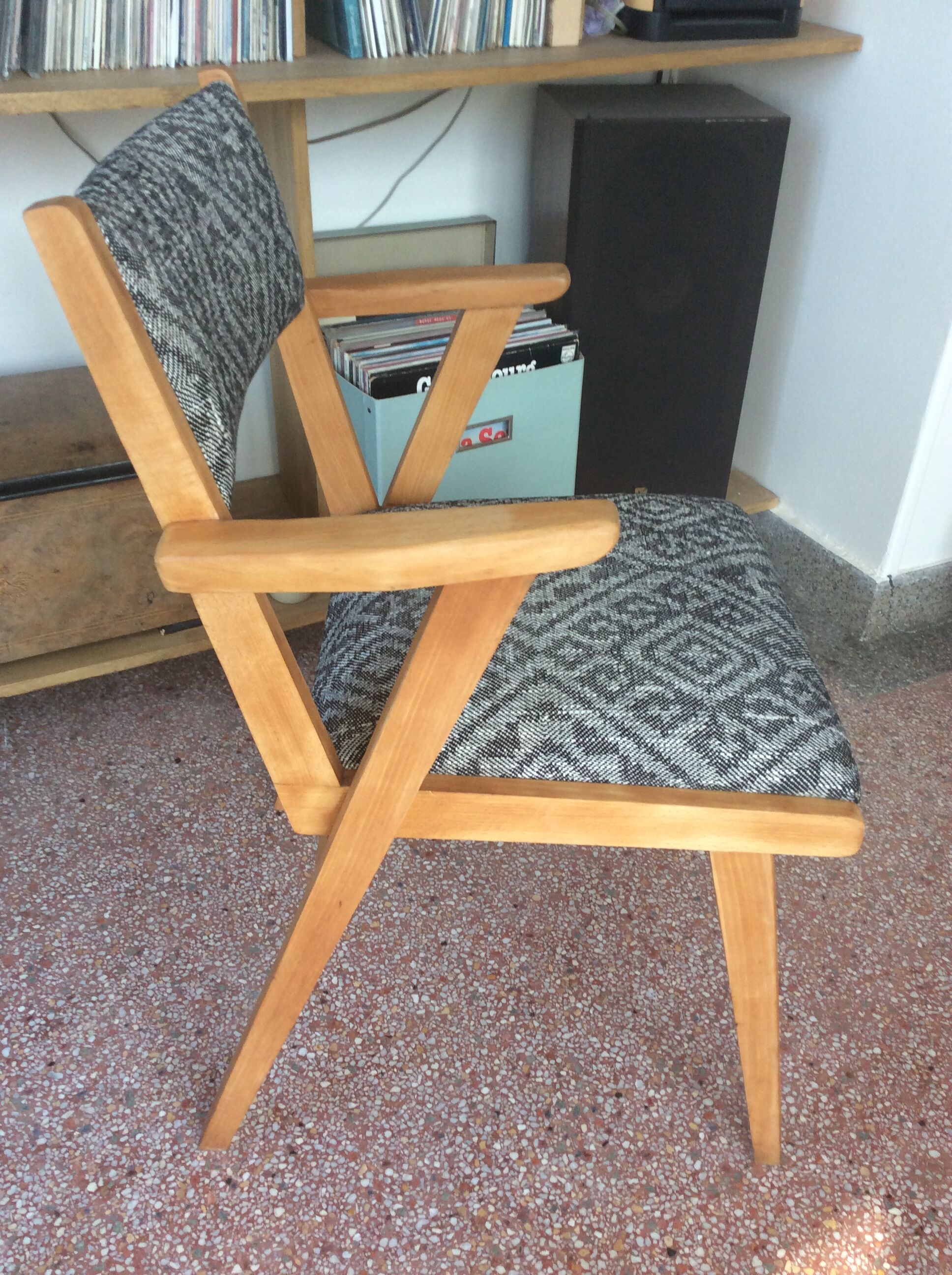 Completely restored feet compass armchair