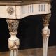 Italian lacquered Louis XVI-style console table with marble top