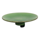 Vintage 50s-60s dish in green enamelled terracotta