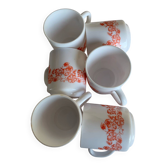 Set of 6 vintage Arcopal cups