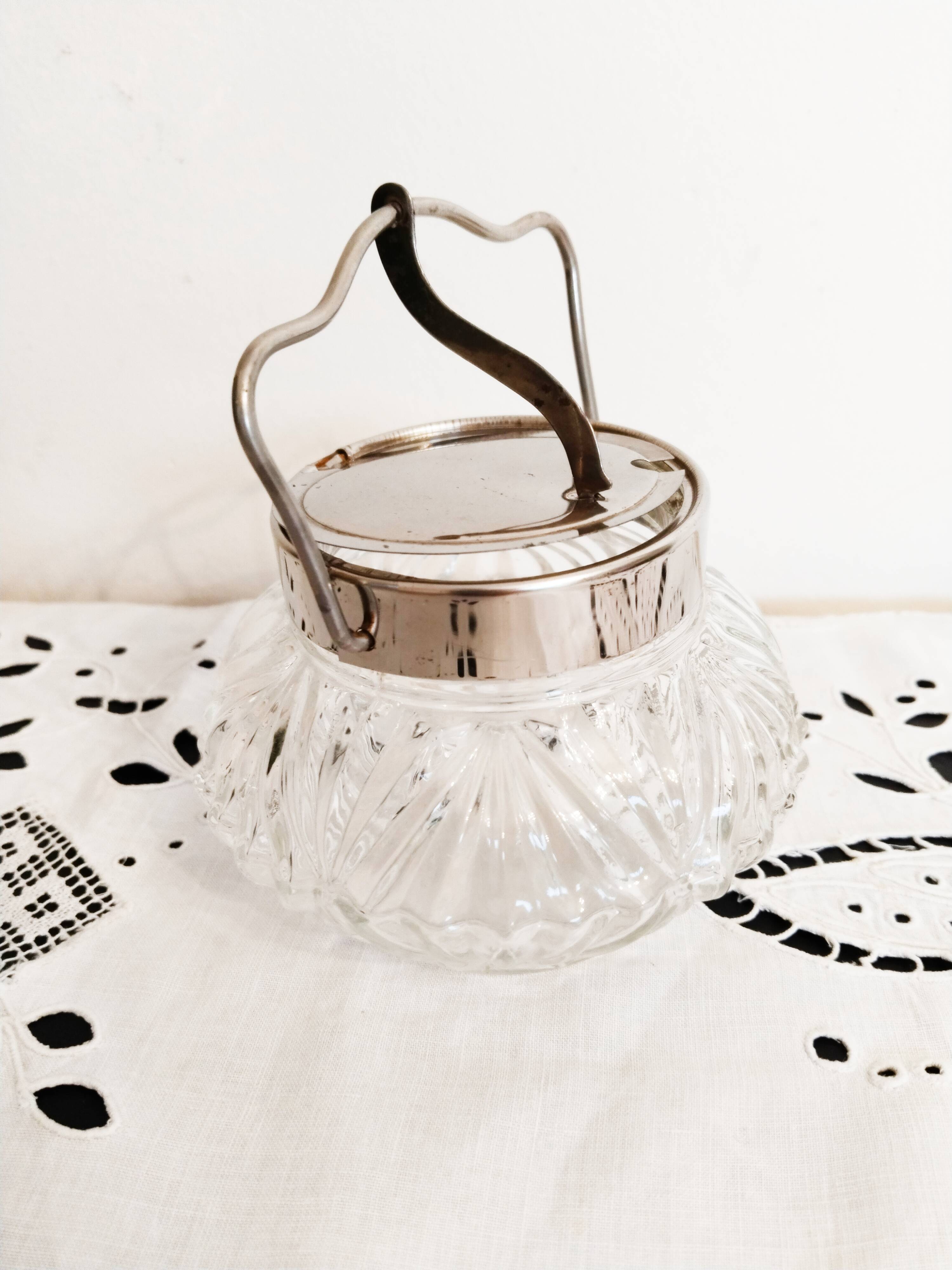 Sugar bowl, glass jam maker