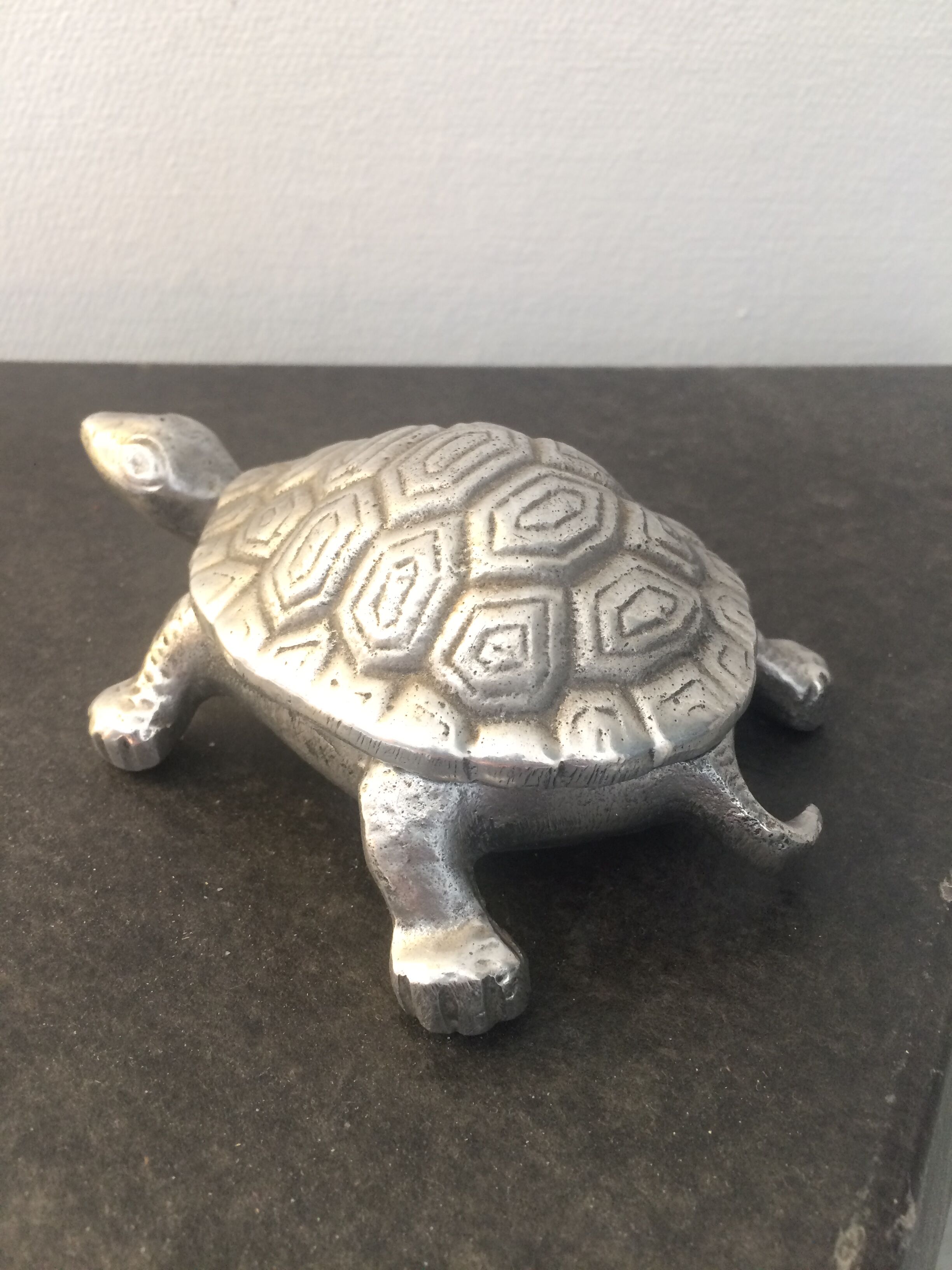 Vintage turtle shaped box