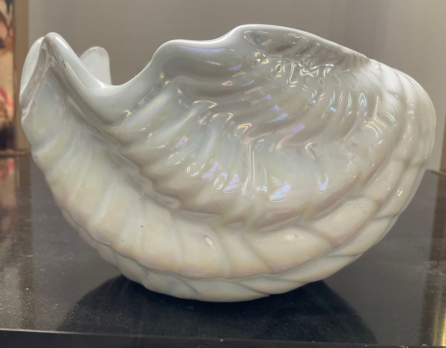 Empty vintage pocket ceramic shell