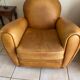Leather club armchair