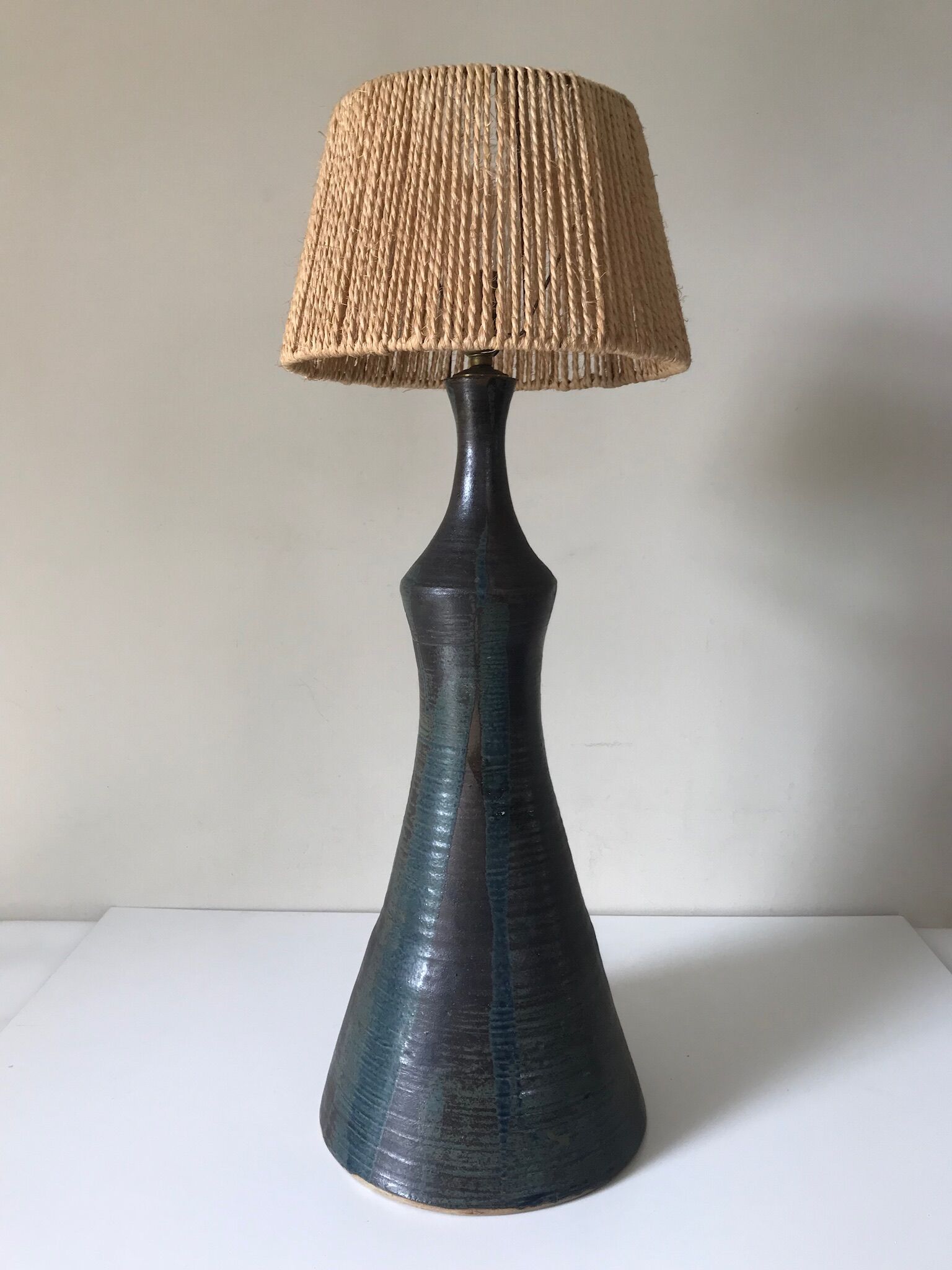 Lamp sandstone ceramic vintage 1960