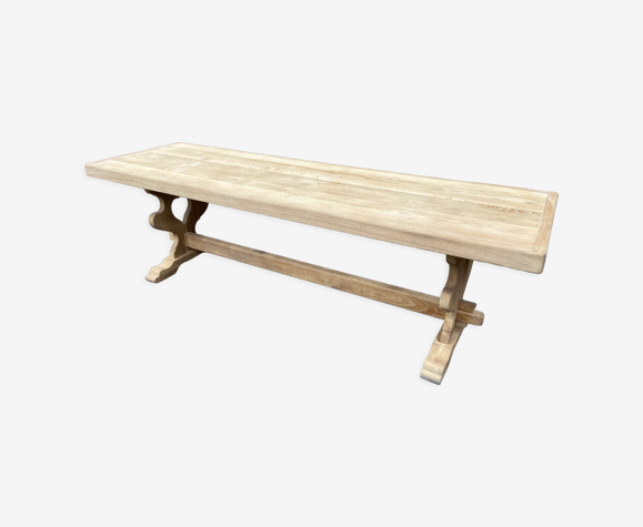 Ancienne table monastère en chêne Naturel brut 265cm