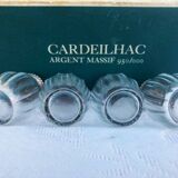 Vintage Cardeilhac/Christofle Crystal Salt & Pepper Cellars: 950 Silver Lid