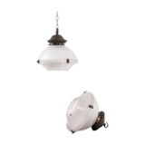 Pair of holophan lamps