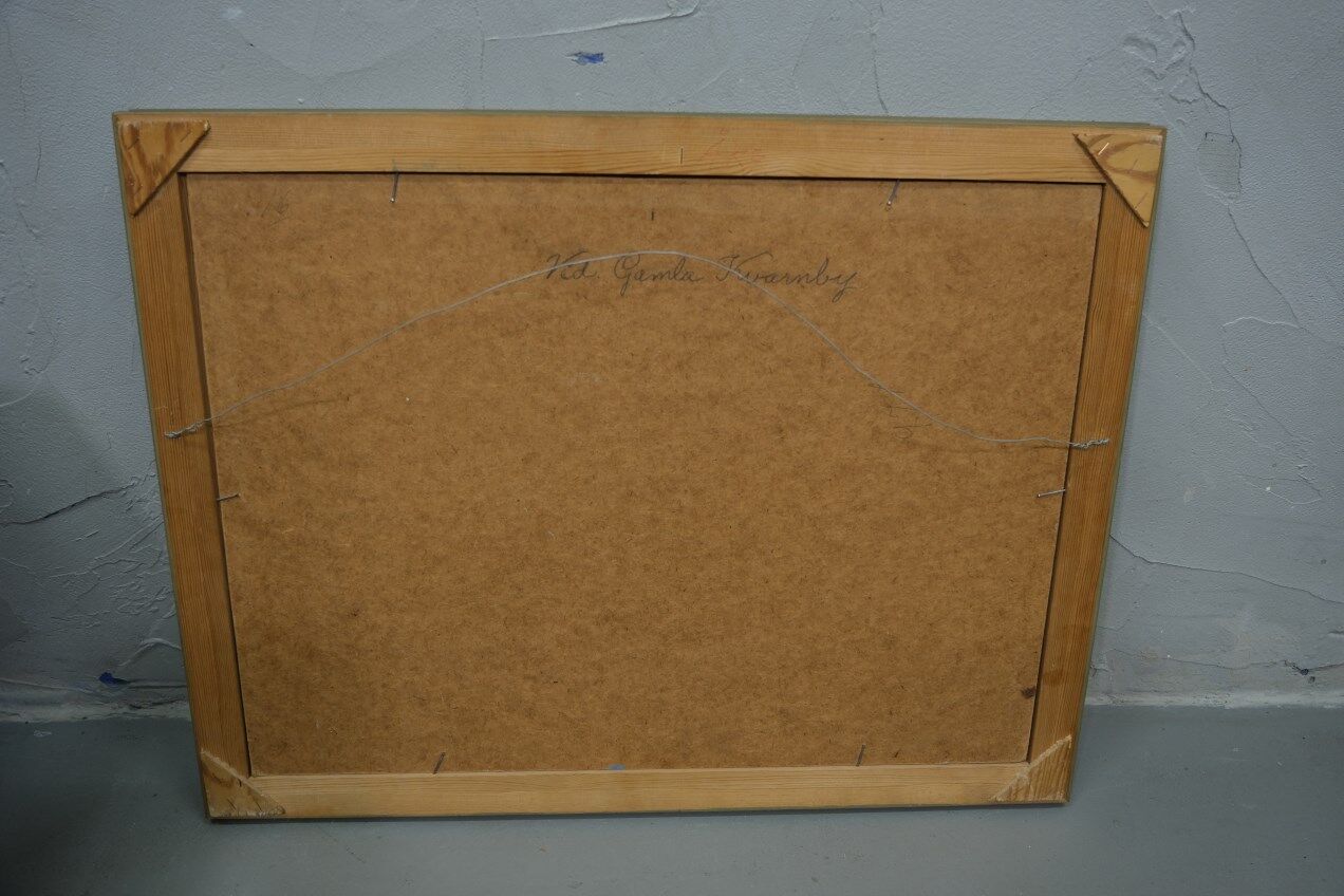 Swedish modern painting, 1946, oil on panel, framed, Hjamar Larsson