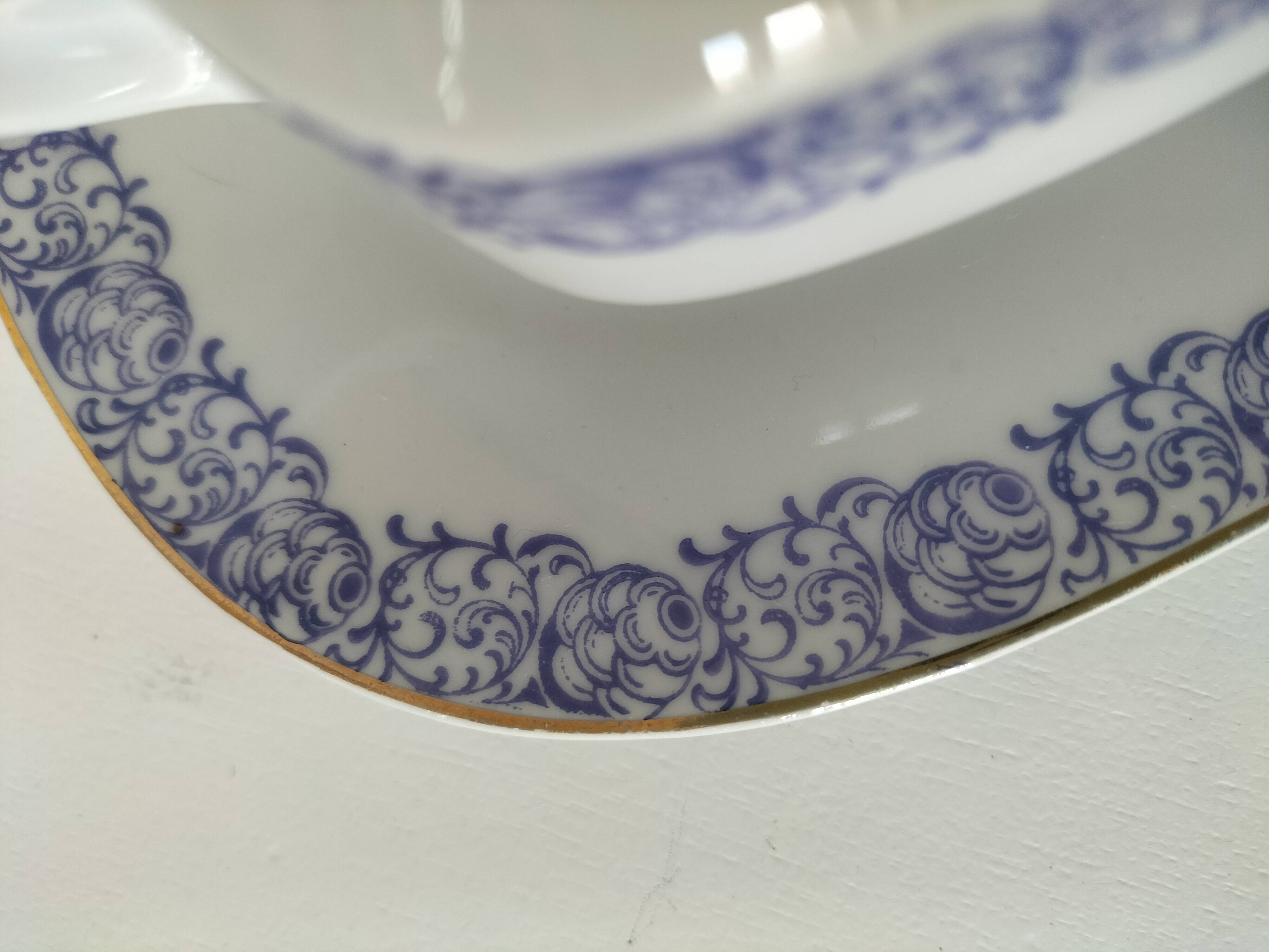 Bavaria H.J.Co porcelain sauce boat purple 1920–30