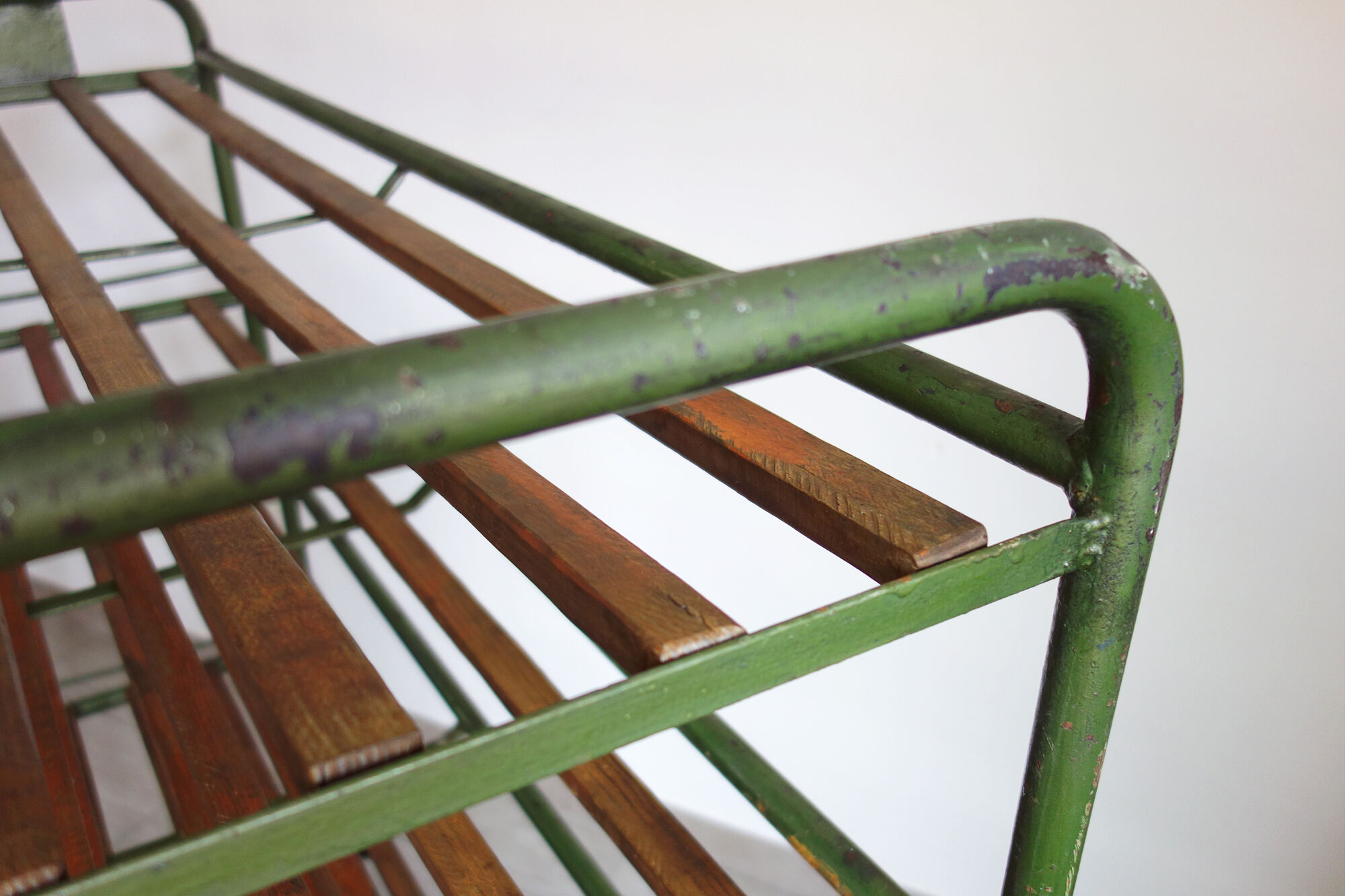 Industrial floor, vintage wheeled