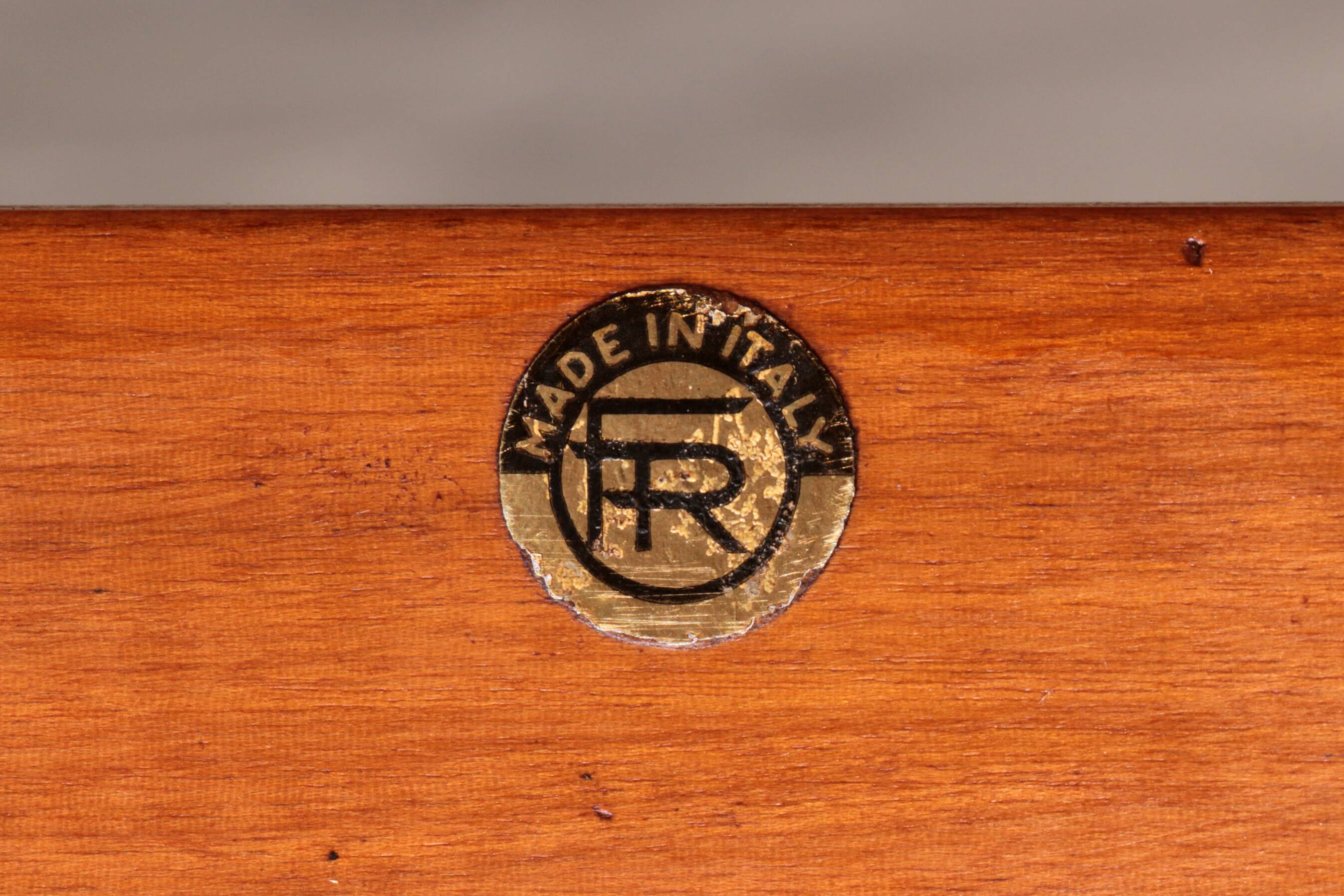 Banc vintage en noyer de Gio Ponti réalisé par Fratelli Reguitti, 1950
