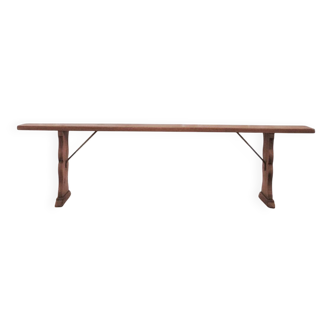 Renovated vintage bench, made of wood - 2 available, sold individually.