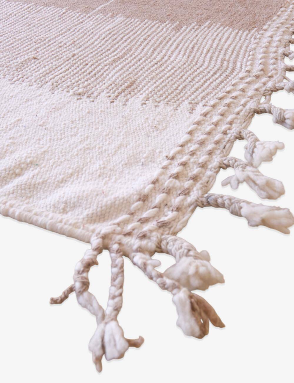 Beige Kilim Rug - 255 x 106 cm