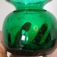 Small green bubbled blown glass vase