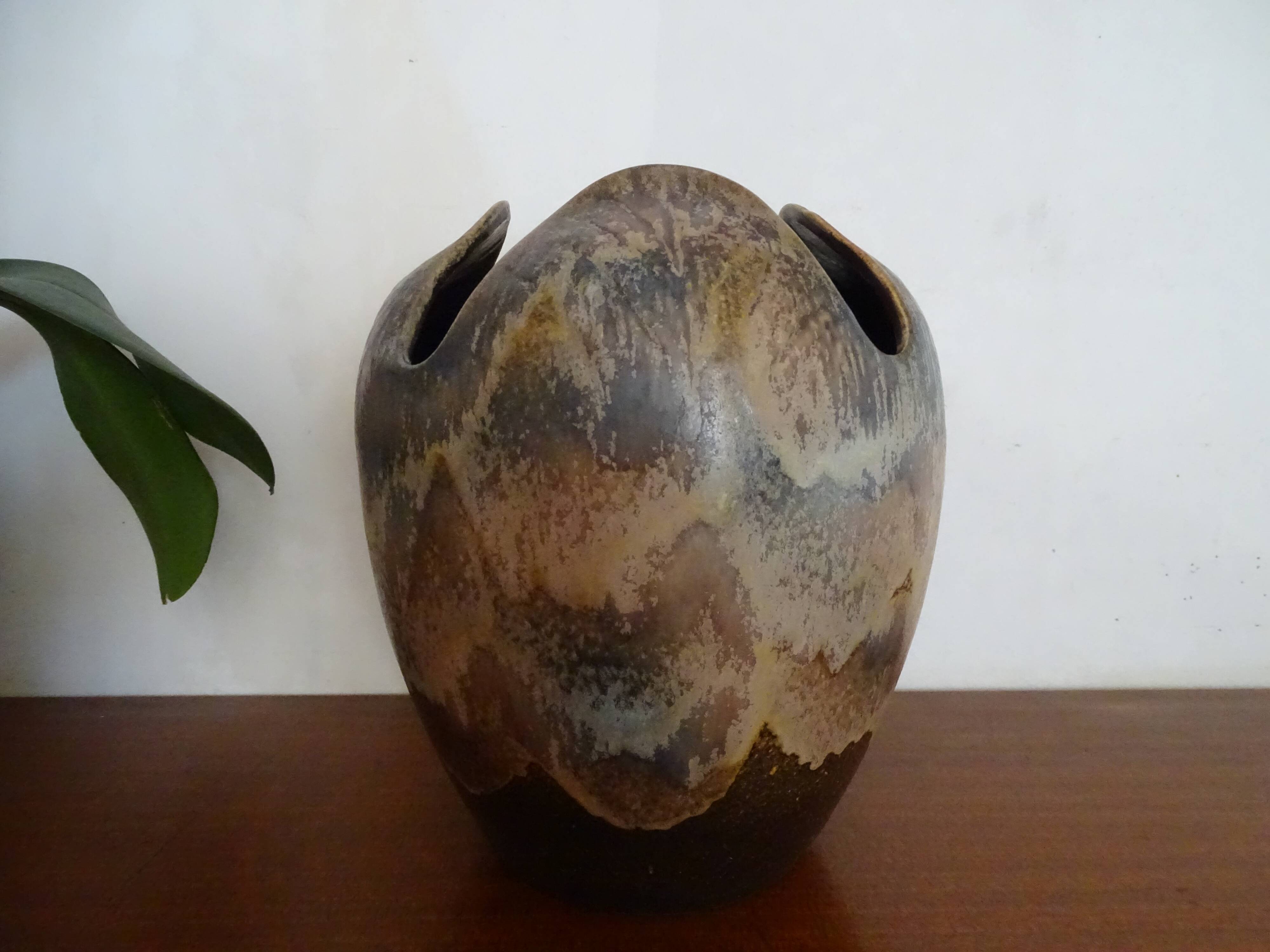 Vase en grès œuf d'allien  1960 vintage - Germany Dumler et Breiden