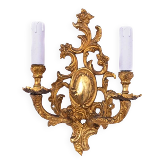 Brass wall lamp from the 1920s, France.