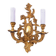 Brass wall lamp from the 1920s, France.