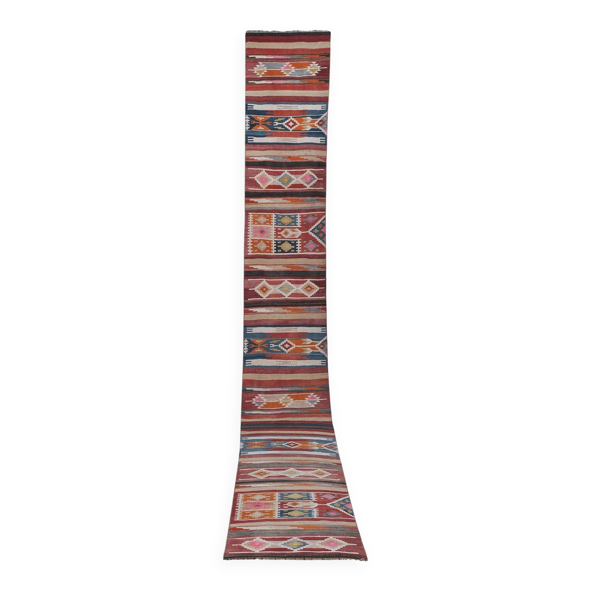 Vintage Turkish hallway rug 75x505 cm