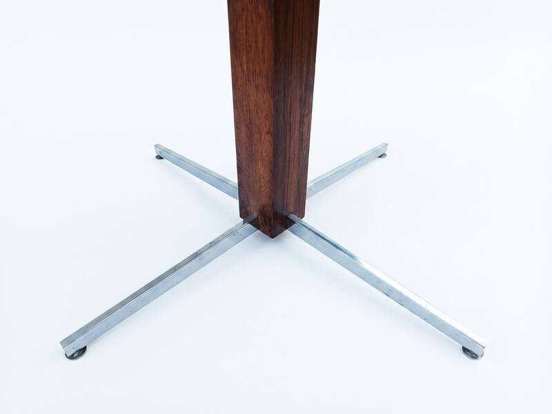 Table à manger Jorge Zalszupin ronde extensible palissandre jacaranda 1960