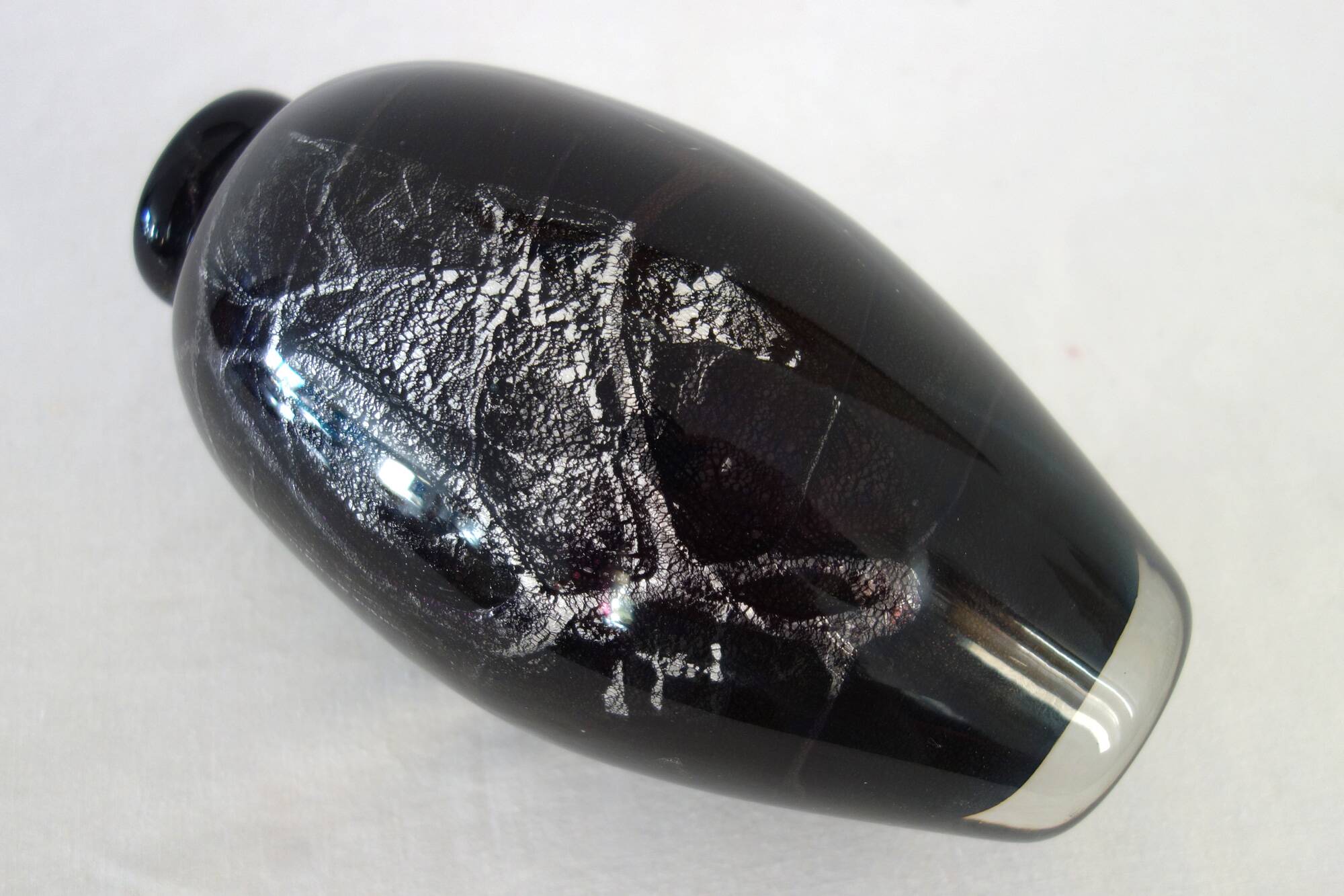 Blown glass vase by Raymond Branlé, Biot, France