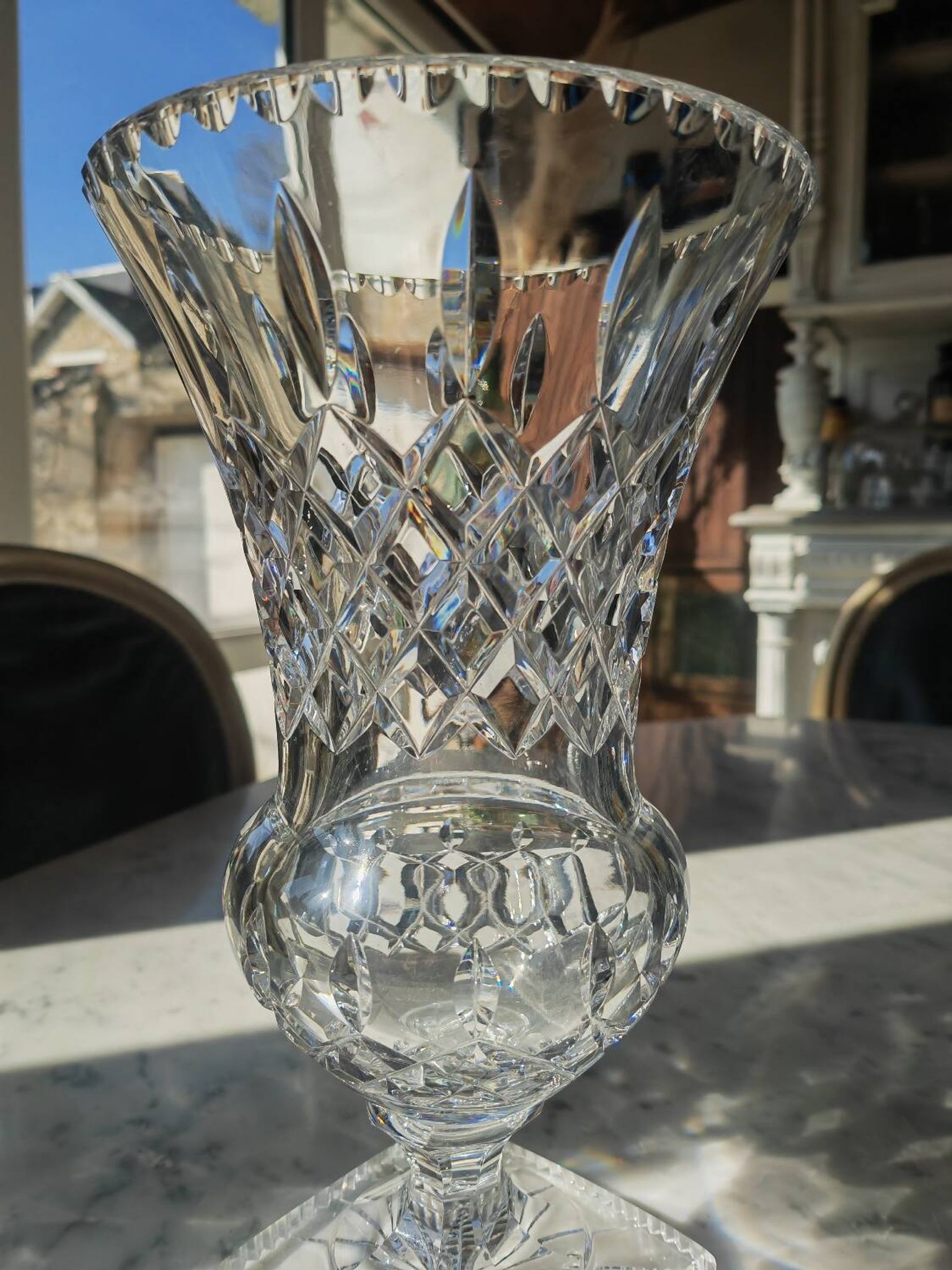 Vase medicis en cristal taillé