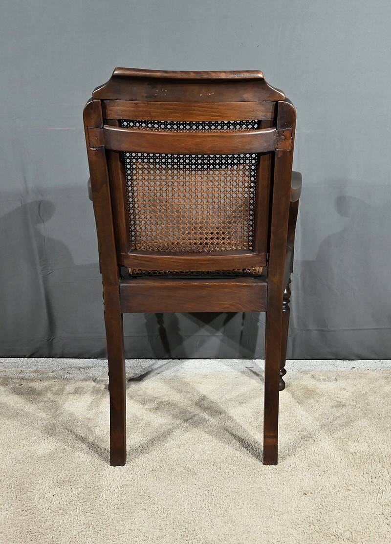 Hairdresser's armchair in solid beech, Louis-Philippe style - Early 20th century