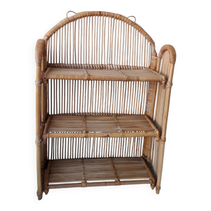 Étagère murale en rotin