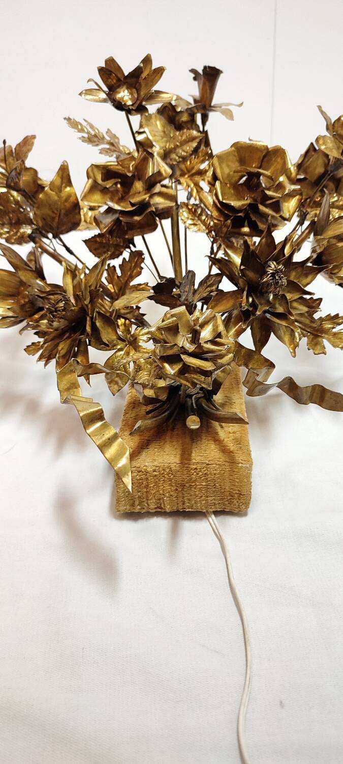 Pair of brass appliques. France, 1960s.